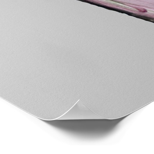 花瓶お洒落の水彩野花 ポスター (角)