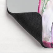 花瓶お洒落の水彩野花 マウスパッド (コーナー)