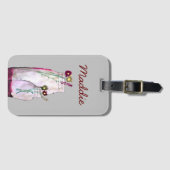 花瓶お洒落の水彩野花 ラゲッジタグ (正面横)