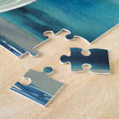 花瓶お洒落の紫色の花 ジグソーパズル (側面)