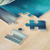 花瓶お洒落の紫色の花 ジグソーパズル (側面)