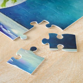 花瓶お洒落の紫色の花 ジグソーパズル (側面)