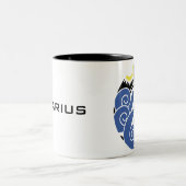 花瓶から渦巻くグラフィックアクエリアス ツートーンマグカップ (中央)