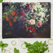 花瓶かわいらしの花束 キッチンタオル (折り畳み)