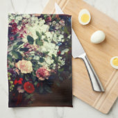 花瓶かわいらしの花束 キッチンタオル (四つ折り)