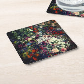 花瓶かわいらしの花束 スクエアペーパーコースター (アングル)