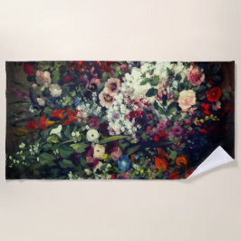 花瓶かわいらしの花束 ビーチタオル