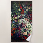 花瓶かわいらしの花束 ビーチタオル (正面)