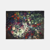 花瓶かわいらしの花束 フリースブランケット (正面(横))