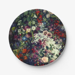 花瓶かわいらしの花束 ペーパープレート