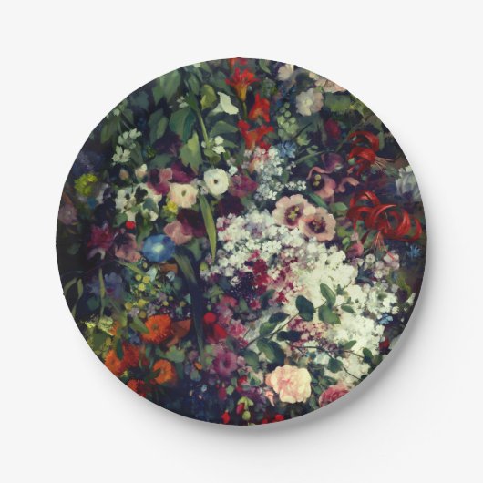 花瓶かわいらしの花束 ペーパープレート (正面)