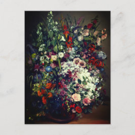 花瓶かわいらしの花束 ポストカード