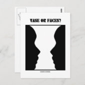 花瓶か顔?(錯覚) ポストカード (正面/裏面)