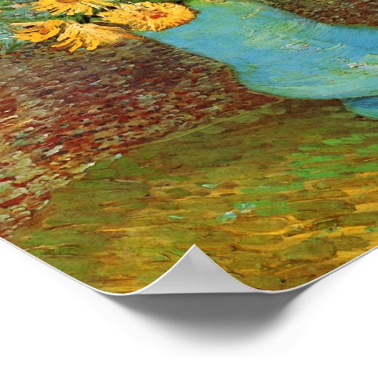 花瓶とデイジー&アネモネズヴァンゴッホファインアート ポスター (角)