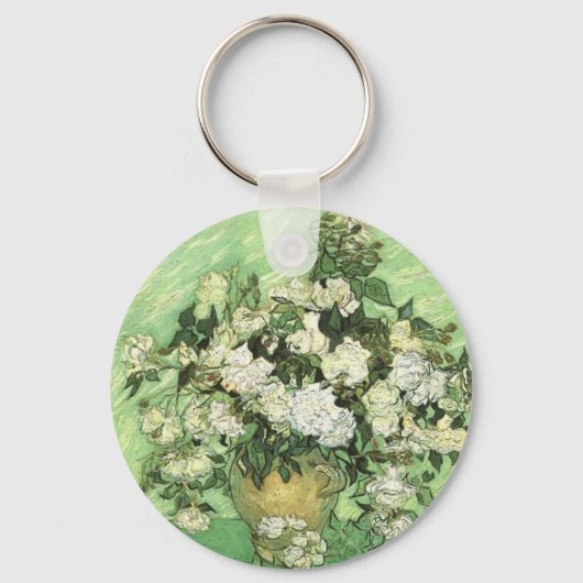 花瓶とバラ- Van ゴッホ キーホルダー (正面)