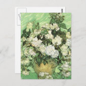 花瓶とバラ- Van ゴッホ ポストカード (正面/裏面)