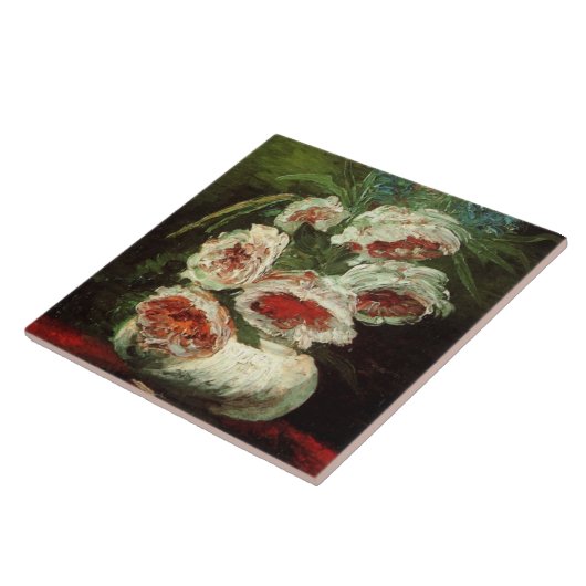 花瓶とプニーズヴァンゴッホファインアート タイル (側面)