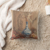 花瓶と乾中国のいたヒマワリで生きる クッション (ブランケット)