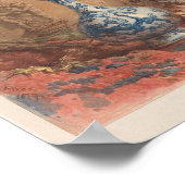 花瓶と乾中国のいたヒマワリで生きる ポスター (角)