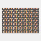 花瓶と花の混合ラッピング紙シート ラッピングペーパーシート (正面2)