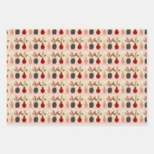 花瓶と花の混合ラッピング紙シート ラッピングペーパーシート (正面)