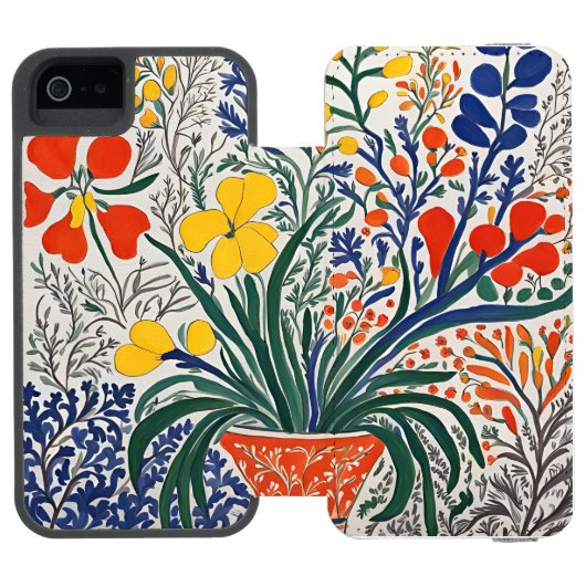 花瓶と野の花  INCIPIO iPhoneウォレットケース (フォリオ Open)