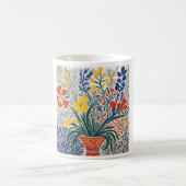 花瓶と野生の花 コーヒーマグカップ (中央)