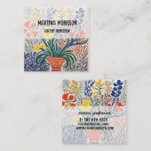 花瓶と野生の花 スクエア名刺 (正面/裏面)