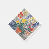 花瓶と野生の花 スタンダードカクテルナプキン (角)