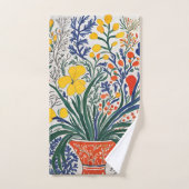 花瓶と野生の花 バスタオルセット (ハンドタオル)