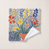 花瓶と野生の花 バスタオルセット (ウォッシュタオル)