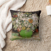 花瓶と《植物》百日草花by Vincent vanゴッホ クッション (ブランケット)