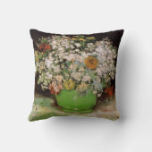 花瓶と《植物》百日草花by Vincent vanゴッホ クッション (裏面)
