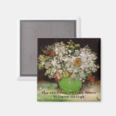 花瓶と《植物》百日草花by Vincent vanゴッホ マグネット (正面/裏面)