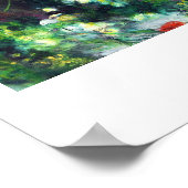 花瓶にグラジオリPierre Augusteルノアール絵画ズ ポスター (角)