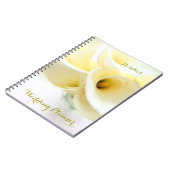 花瓶にユリ結婚を入れる ノートブック (左側)