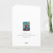 花瓶に三つのひまわり カード (裏面)