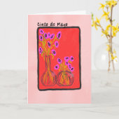 花瓶に入ったシンコデマヨフラワーズ カード (黄色い花)