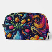 花瓶に入った明るい色のチューリップ ドップキット (正面)