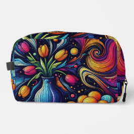 花瓶に入った明るい色のチューリップ ドップキット