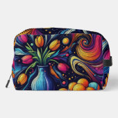 花瓶に入った明るい色のチューリップ ドップキット (裏面)