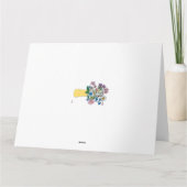 花瓶に咲く連続した線花 カード (裏面)