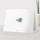 花瓶に咲く連続した線花 カード (裏面)