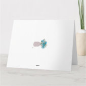 花瓶に咲く連続した線花 カード (裏面)