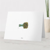 花瓶に咲く連続した線花 カード (裏面)