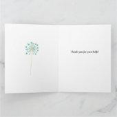 花瓶に感謝してい花の名前を追加する サンキューカード (内部)