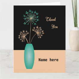 花瓶に感謝してい花の名前を追加する サンキューカード