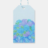 花瓶に描いた手描きのあじさい ギフトタグ (裏面)