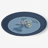 花瓶に花を入れて四季折り ペーパープレート (アングル)