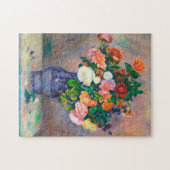 花瓶に花ピエール・オーギュスト・ルノアール絵画ズ ジグソーパズル (横)